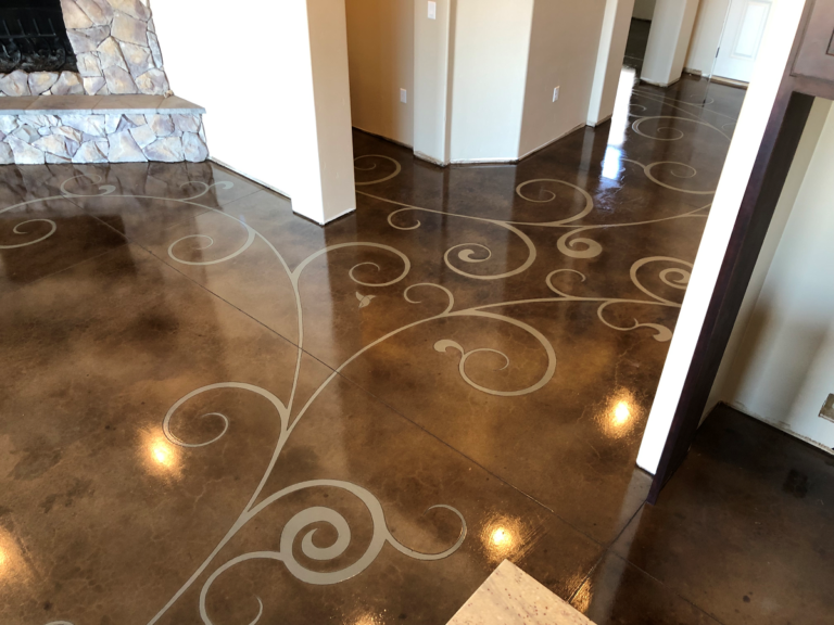 cleaning decorative concrete floors